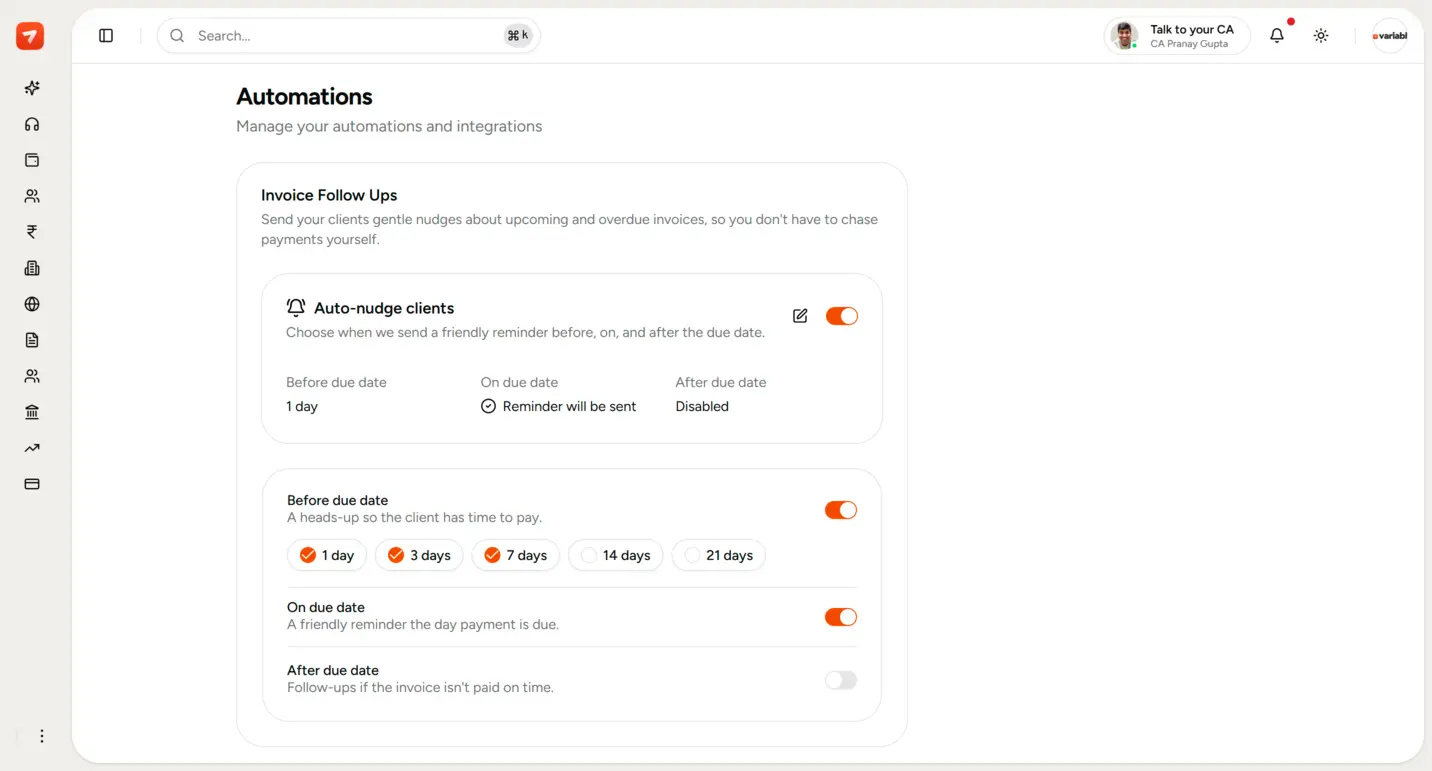 Automations rules